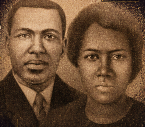 Historic family portrait of Boone and Lula